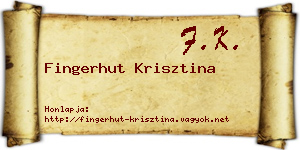 Fingerhut Krisztina névjegykártya