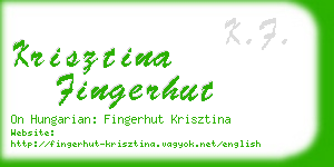 krisztina fingerhut business card